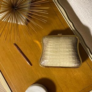 Vintage Crocodile Evening Clutch